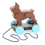 Pompon Pull Along Boston Terrier