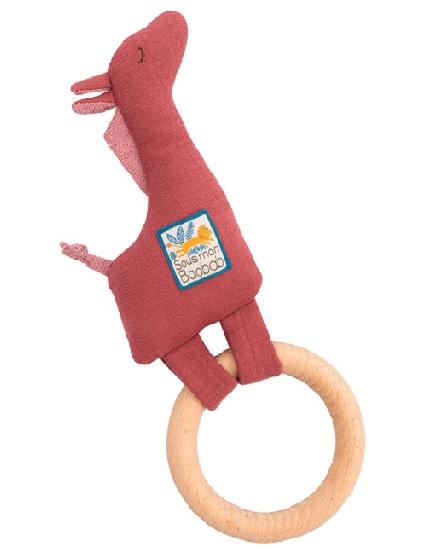 Sous Mon Baobab - Wood Giraffe Ring Rattle