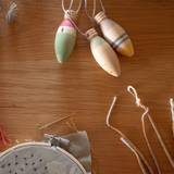 Wood Winter Sparkle Ornaments