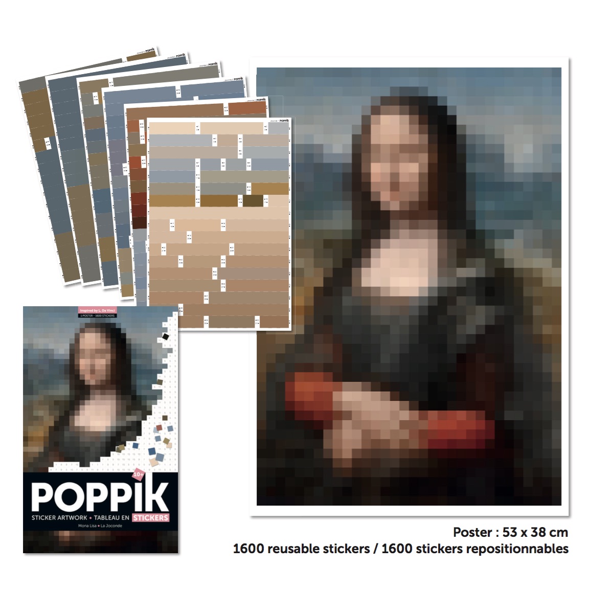 Sticker Poster Portrait of Mona Lisa by Leonardo Da Vinci
